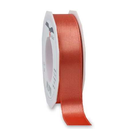 Satin double face 25-m-rouleau 25 mm corail