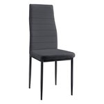 Lot de 2 chaises de salle à manger sièges empilables synthétique 96 cm gris foncé 03_0005743