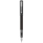 PARKER VECTOR XL Stylo plume  laque noire métallisée sur laiton  plume moyenne  encre bleue  Coffret cadeau