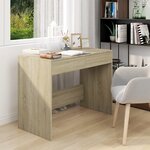 vidaXL Bureau Chêne sonoma 101x50x76 5 cm Bois d'ingénierie
