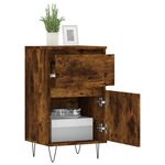 vidaXL Buffets 2 Pièces chêne fumé 40x35x70 cm bois d'ingénierie