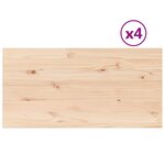 vidaXL Dessus de table 4Pièces 100x50x2 5cm rectangulaire bois pin massif