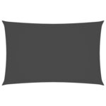 vidaXL Voile de parasol tissu oxford rectangulaire 2x5 m anthracite