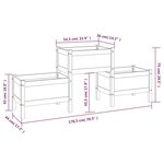 vidaXL Jardinière Gris 178 5x44x75 cm Bois massif de pin