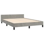 vidaXL Cadre de lit avec tête de lit Gris clair 140x200 cm
