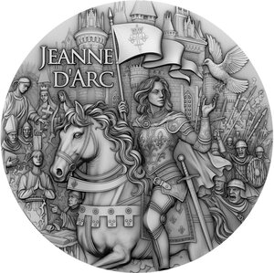 Monnaie JEANNE D ARC Flame of Faith 2 Oz Argent 5$ Niue 2025 (PRÉCOMMANDE)