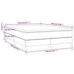 vidaXL Sommier à lattes de lit et matelas Gris foncé 140x190cm Velours