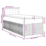 vidaXL Sommier à lattes de lit et matelas Vert foncé 80x200 cm Velours