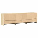 vidaXL Meuble TV avec LED chêne sonoma 180x34x50 cm bois d'ingénierie