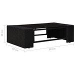 vidaXL Salon de jardin 10 Pièces Résine tressée Noir