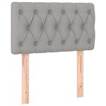 vidaXL Sommier à lattes de lit avec matelas et LED Gris clair 80x200cm