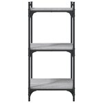 vidaXL Bibliothèque 3 niveaux sonoma gris 40x30x86cm bois d'ingénierie