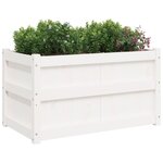 vidaXL Jardinière blanc 90x50x50 cm bois de pin massif
