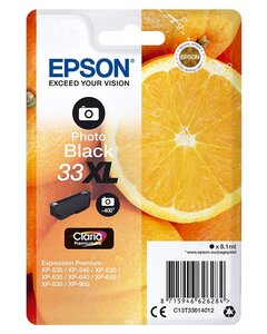 Black 33xl encre noir cartouche oranges encre claria premium photo (xl) epson