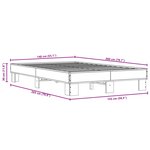 vidaXL Cadre de lit sans matelas noir 140x200 cm