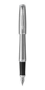 PARKER Urban Stylo plume Métro métallique Plume moyenne encre bleue Coffret cadeau