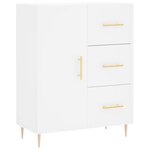 vidaXL Buffet haut Blanc 69 5x34x180 cm Bois d'ingénierie