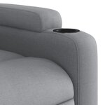 vidaXL Fauteuil de massage inclinable électrique gris clair tissu