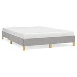 vidaXL Cadre de lit sans matelas gris clair 140x190 cm tissu