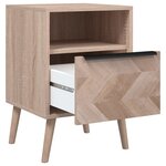 Finori Table de chevet Lusk 61A chêne sonoma 38 5x38 5x57 cm