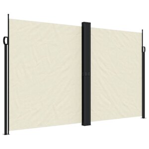 vidaXL Auvent latéral rétractable Crème 200x1200 cm