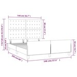 vidaXL Cadre de lit avec tête de lit Rose 140x200 cm Velours