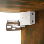 vidaXL Armoire à miroir avec LED Chêne fumé 91x15x76 5 cm