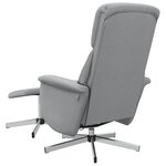 vidaXL Fauteuil inclinable de massage et repose-pied gris clair tissu