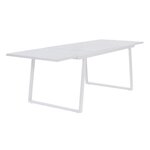 Ensemble repas de jardin - table extensible 160-240 cm et 6 fauteuils - Structure aluminium - Blanc