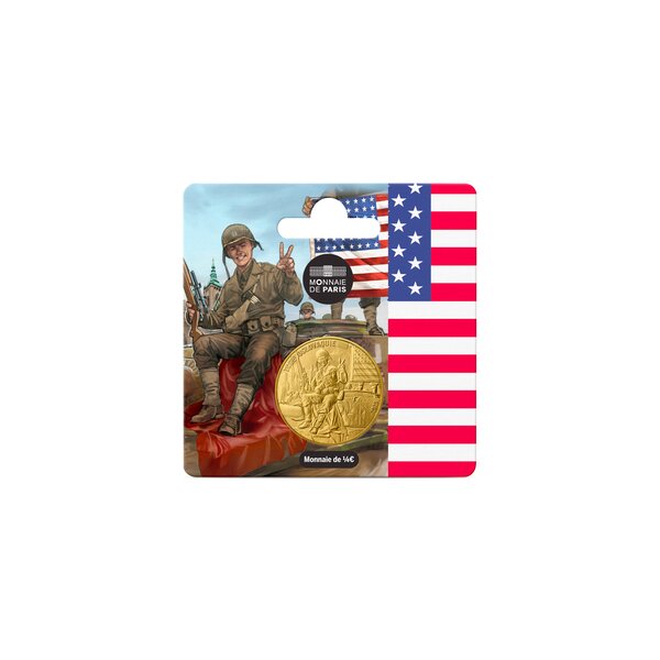 80 ans du V-E DAY - Monnaie de 1/4€ - Soldat Américain