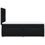 vidaXL Sommier à lattes de lit avec matelas Noir 90x200 cm Tissu