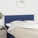 vidaXL Têtes de lit 2 Pièces Bleu 72x5x78/88 cm Tissu