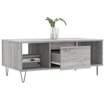 vidaXL Table basse Sonoma gris 90x50x36 5 cm Bois d'ingénierie