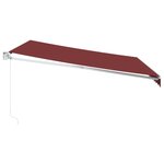 vidaXL Auvent manuel rétractable bordeaux 400x300 cm