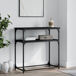 vidaXL Table console noir 75x35 5x75 cm bois d'ingénierie