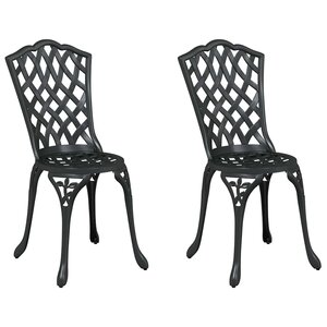 vidaXL Chaise de jardin 2 Pièces Noir 55 x 56 5 x 91cm Aluminium