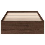 vidaXL Cadre de lit et tiroirs chêne marron 90x200cm bois d'ingénierie