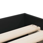 vidaXL Cadre de lit avec tiroirs noir 90x200 cm bois d'ingénierie