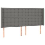 vidaXL Sommier à lattes de lit matelas LED Gris foncé 200x200 cm Tissu