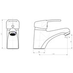 SCHÜTTE Mitigeur de lavabo BATONI chrome