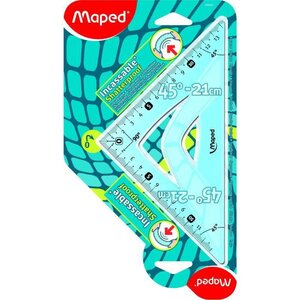 MAPED - Equerre 45° Hypotenuse incassable - 21 cm