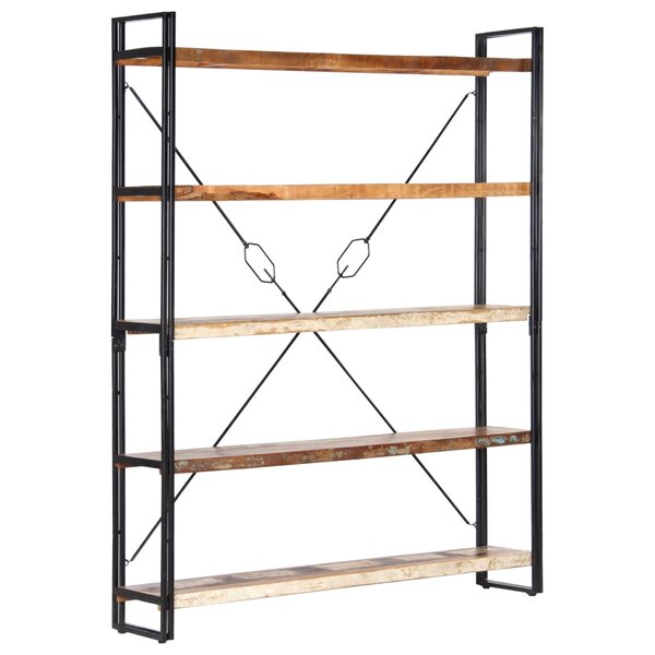 vidaXL Bibliothèque 5 niveaux 140x30x180cm Bois solide de récupération