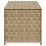 vidaXL Boîte de rangement de jardin mélange beige 190L résine tressée