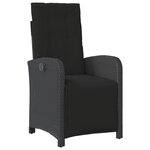 vidaXL Ensemble à manger de jardin coussins 5Pièces Noir Résine tressée