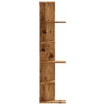 vidaXL Étagère d'angle murale vieux bois bois d'ingénierie