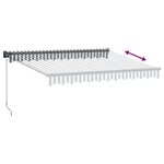vidaXL Auvent rétractable anthracite/blanc 3x2 5 m tissu et aluminium