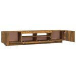 vidaXL Ensemble de meubles TV avec lumières LED 2 Pièces Chêne fumé