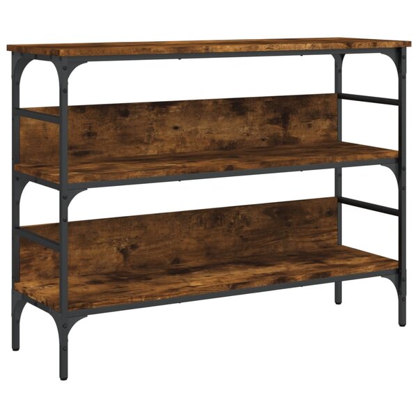 vidaXL Table console chêne fumé 100x32x75 cm bois d'ingénierie