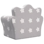 vidaXL Canapé-lit pour enfants gris clair avec étoiles peluche douce