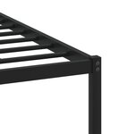 vidaXL Cadre de lit en métal sans matelas chêne fumé 100x190 cm
